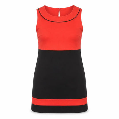 Next Women's Black and Red Sheath Dress, Size 4