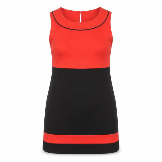Next Women's Black and Red Sheath Dress, Size 4