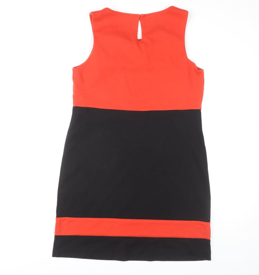 Next Women's Black and Red Sheath Dress, Size 4