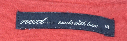 Next Women's Black and Red Sheath Dress, Size 4