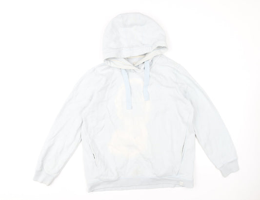 Womens UK Size M Fat Face White Full Zip Hoodie