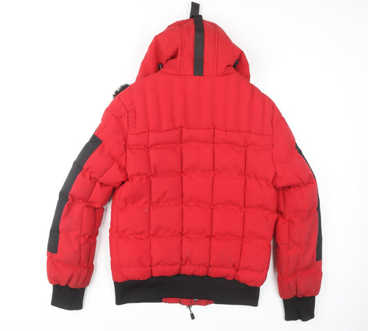 Mens UK Size S Martique Red Puffer Jacket