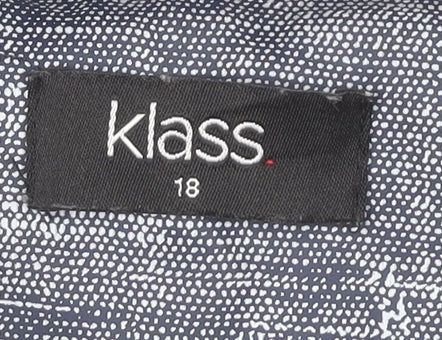 Womens UK Size 18 Klass Blue Overcoat