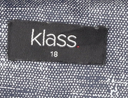 Womens UK Size 18 Klass Blue Overcoat