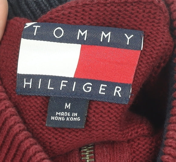 Tommy Hilfiger Men’s Red Full Zip Jumper M