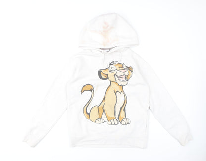 Womens UK Size XS Disney White Pullover Hoodie