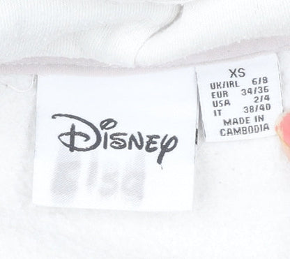 Womens UK Size XS Disney White Pullover Hoodie