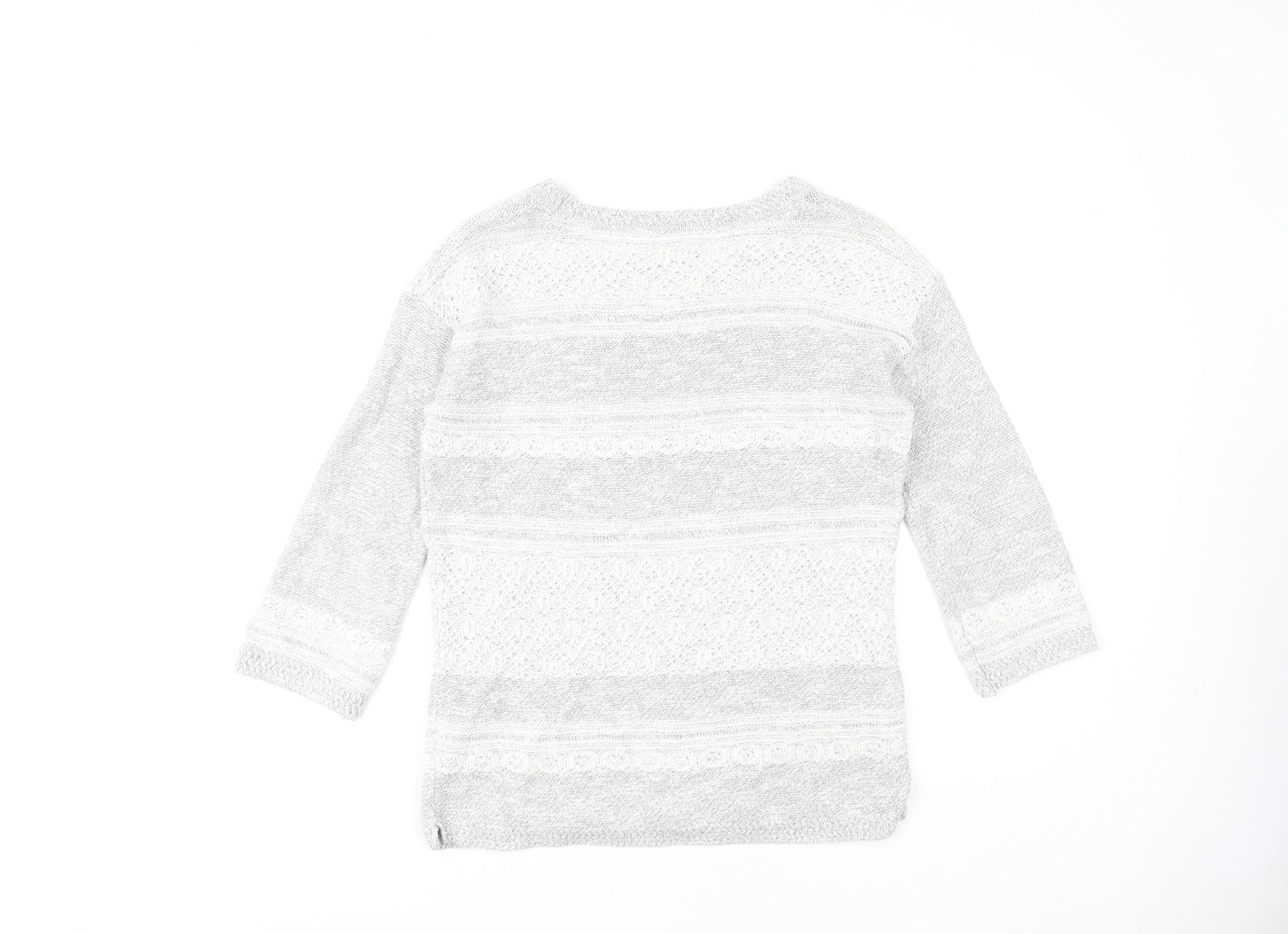 Womens UK Size 10 Fat Face Grey Pullover Jumper