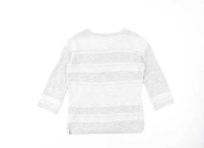 Womens UK Size 10 Fat Face Grey Pullover Jumper