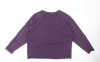 Asquith Women's Purple XL Pullover Sweatshirt, Cotton