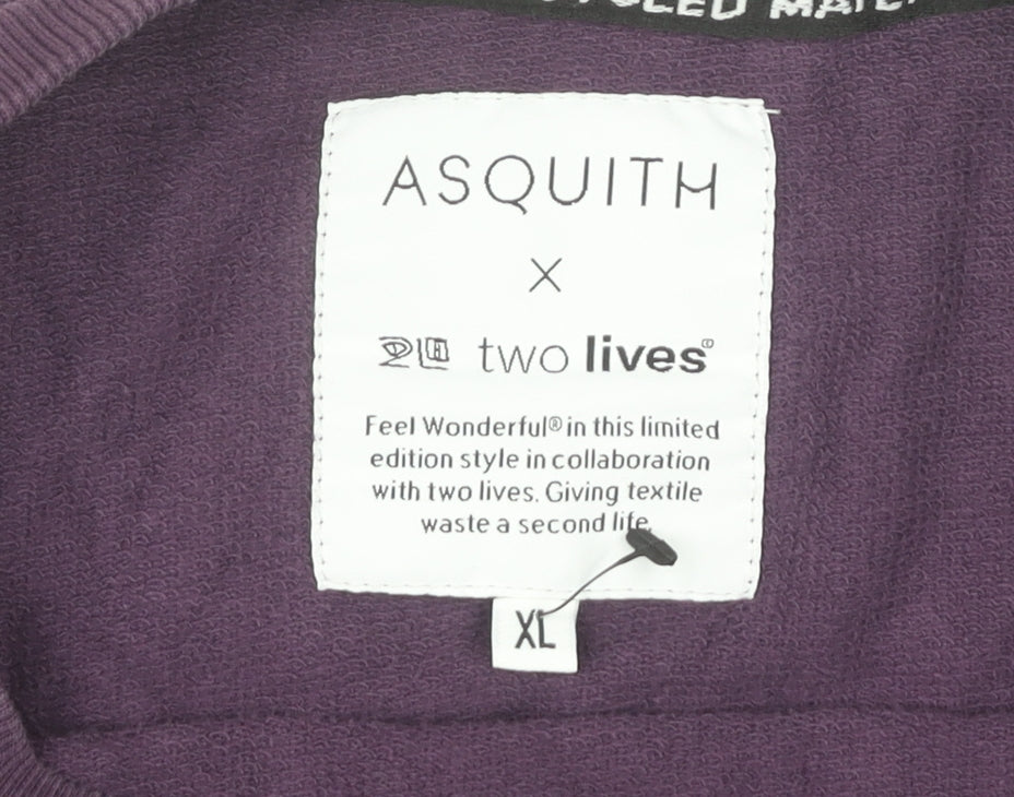 Asquith Women's Purple XL Pullover Sweatshirt, Cotton