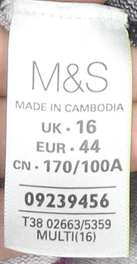 Womens UK Size 16 Marks and Spencer Multicoloured Pullover Jumper