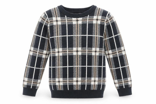NEXT Boys Multicoloured Plaid Pullover Jumper, Size 5 Years