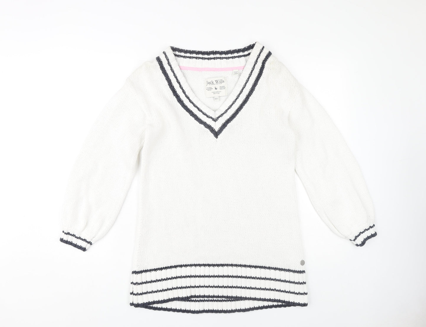 Jack Wills Women's White Pullover Jumper Size 6