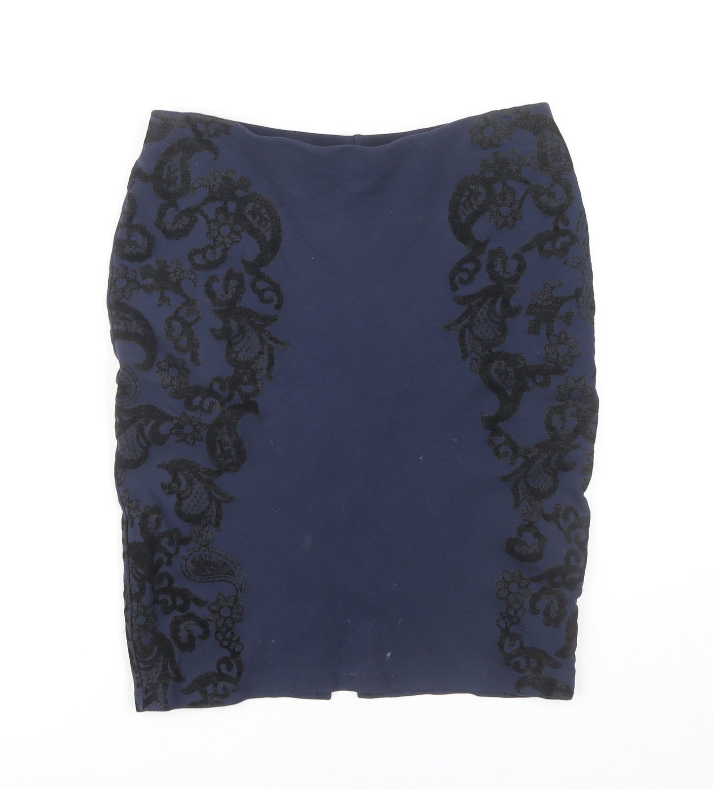 Marks & Spencer Women's Black Embroidered Pencil Skirt