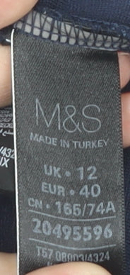 Marks & Spencer Women's Black Embroidered Pencil Skirt