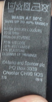 Marks & Spencer Women's Black Embroidered Pencil Skirt