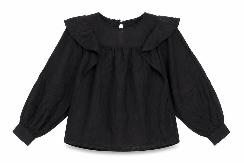 Womens UK Size 12 OBJECT Black  Blouse