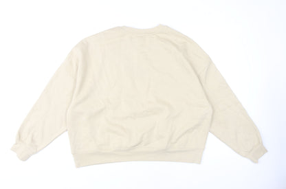 H&M Unisex Beige Yale Logo Pullover Sweatshirt Size 12