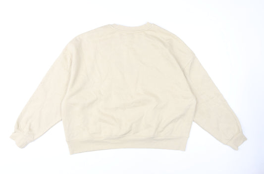 H&M Unisex Beige Yale Logo Pullover Sweatshirt Size 12