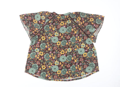 Womens UK Size 18 NEXT Multicoloured Basic Blouse