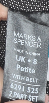 Marks and Spencer Women's Grey Pencil Skirt Size 8 Petite