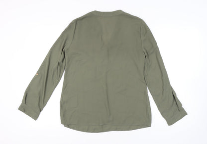 Womens UK Size 10 Roman Green  Blouse