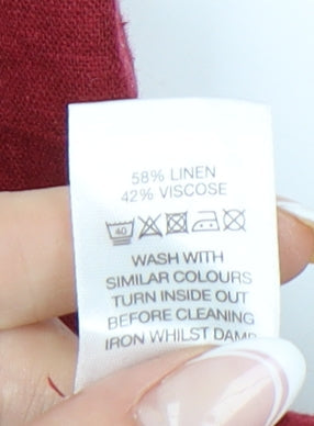 Ann Harvey Women's Red Cropped Plus Size Trousers