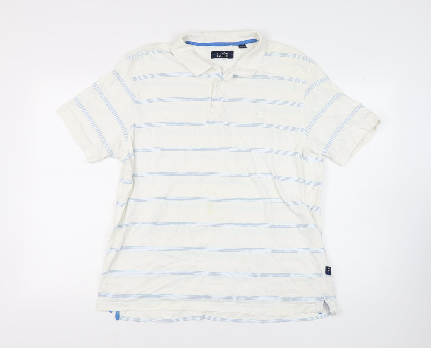 Stone Bay Men's White XL Polo Shirt for Golf