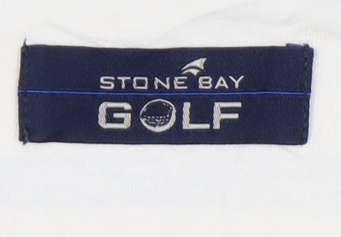 Stone Bay Men's White XL Polo Shirt for Golf