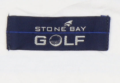 Stone Bay Men's White XL Polo Shirt for Golf