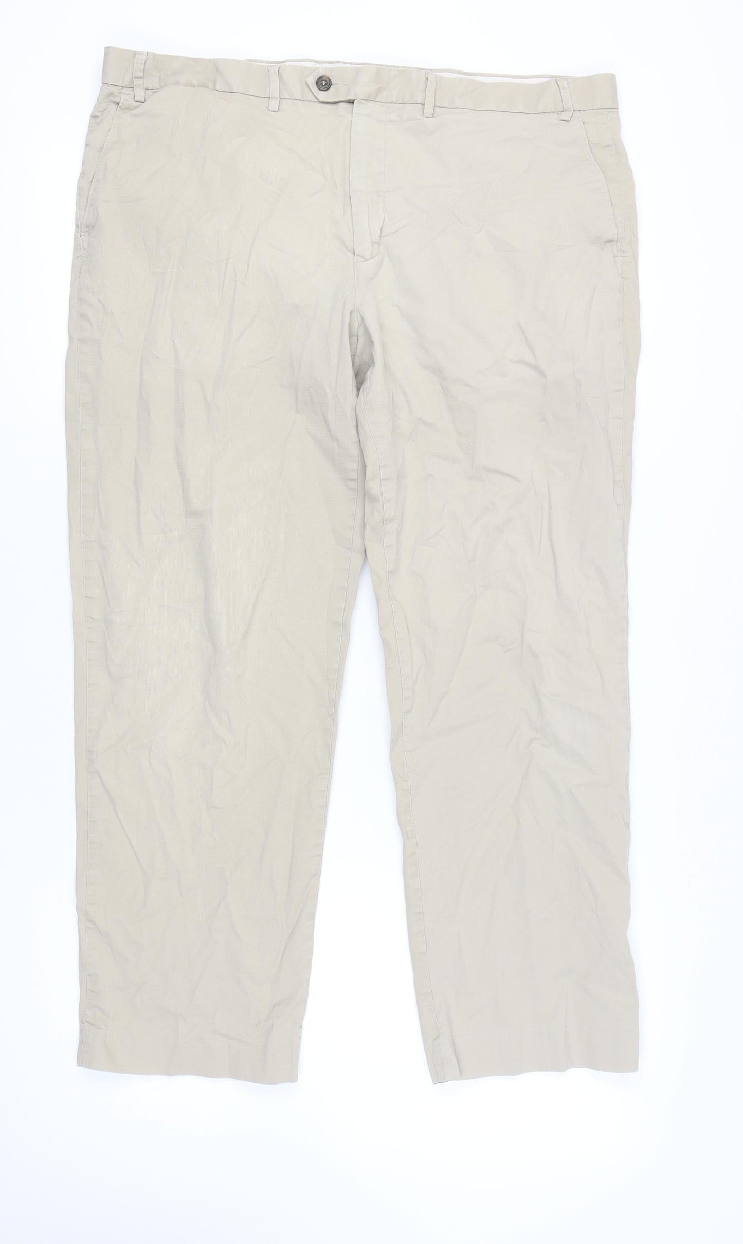 Marks and Spencer Men's Beige Chino Trousers Size L