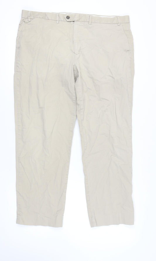 Marks and Spencer Men's Beige Chino Trousers Size L