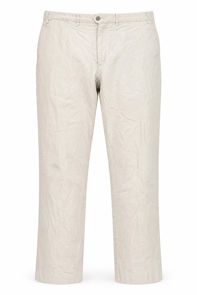 Mens UK Size L Marks and Spencer Regular Fit Chino Beige Trousers