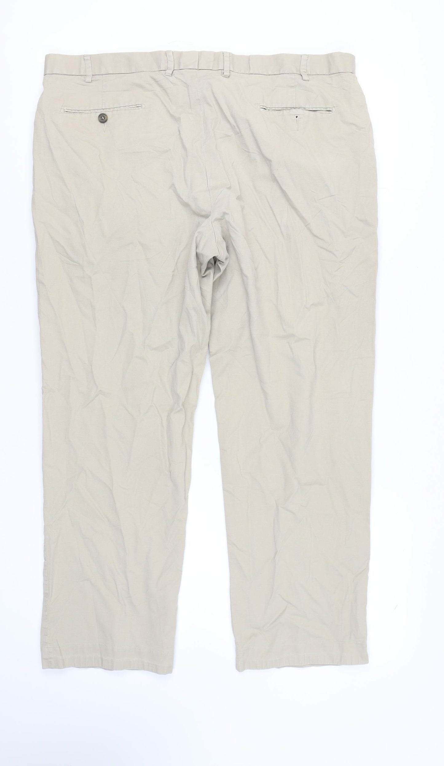 Marks and Spencer Men's Beige Chino Trousers Size L