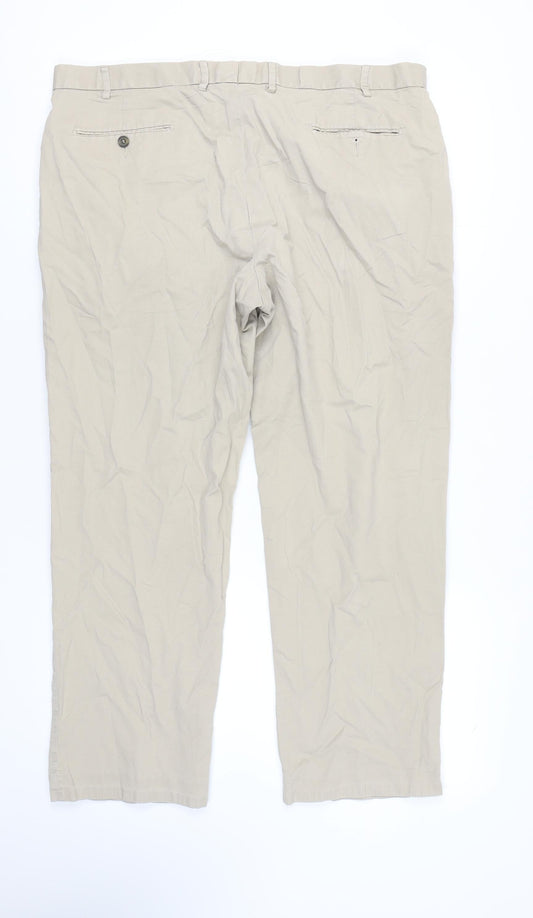 Marks and Spencer Men's Beige Chino Trousers Size L