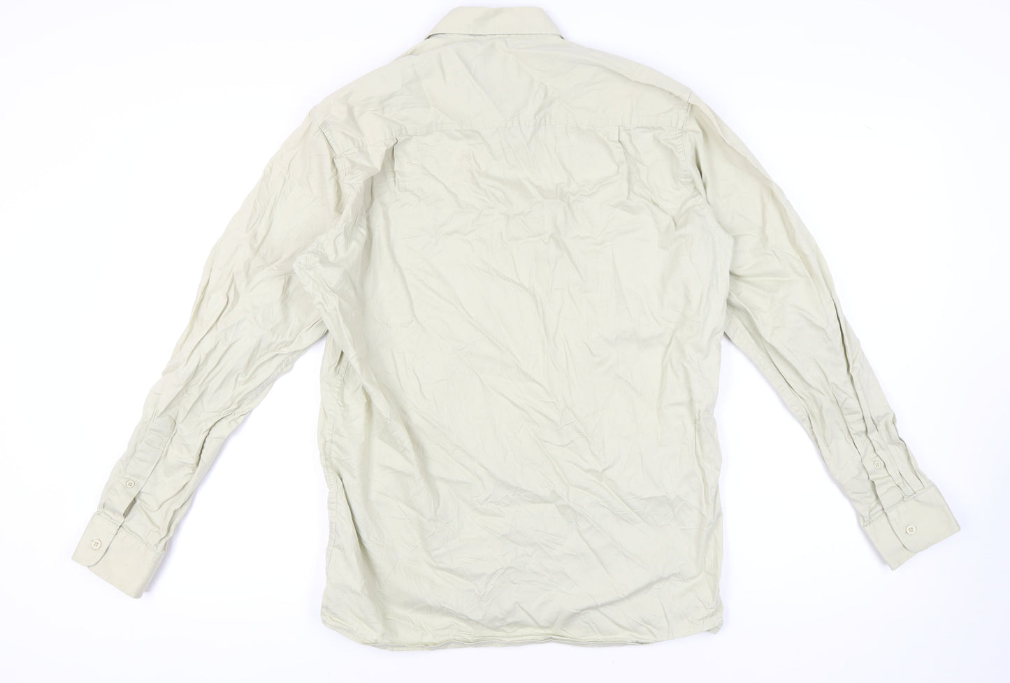 Ciro Citterio Beige Button-Up Shirt, Men, Medium, Cotton