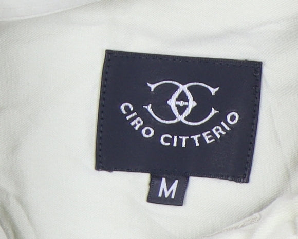 Ciro Citterio Beige Button-Up Shirt, Men, Medium, Cotton