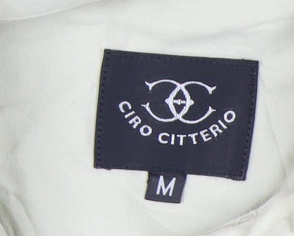 Ciro Citterio Beige Button-Up Shirt, Men, Medium, Cotton