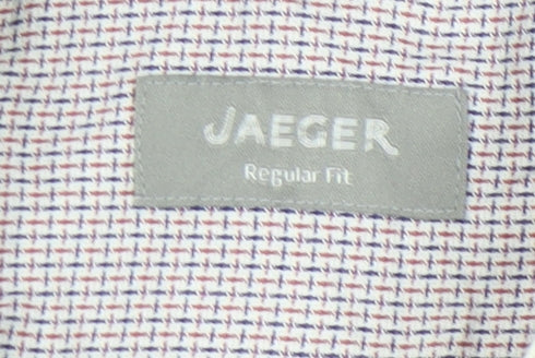 Jaeger Men's Multicoloured 17 Regular Fit Cotton Shirt