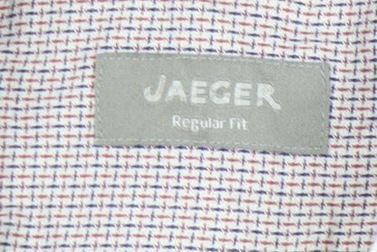 Jaeger Men's Multicoloured 17 Regular Fit Cotton Shirt