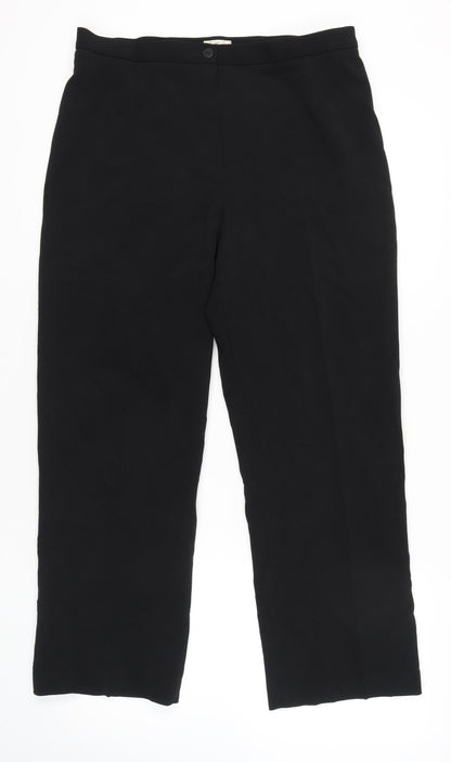 Womens UK Size 16 CC Regular Fit Business Formal Black Trousers