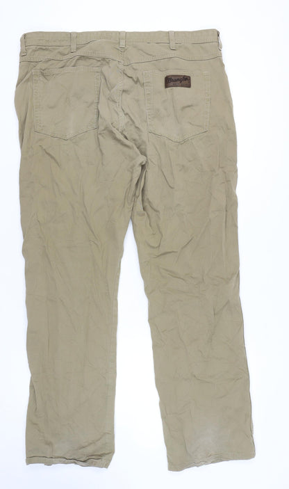 Wrangler Beige Chino Trousers - Men's W42 L34 Stretch