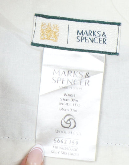 Marks and Spencer Men's Grey Dress Pants 38 in