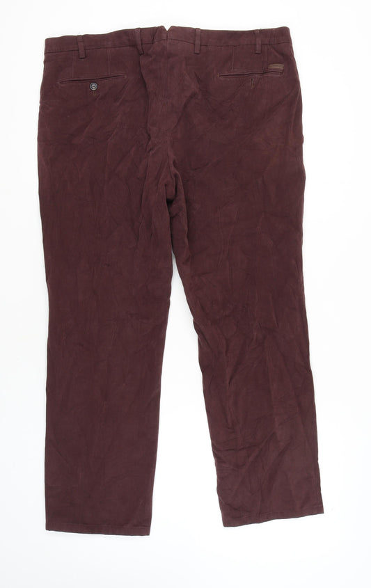 Emidio Tucci Men's Brown Trousers Size 54 Cotton