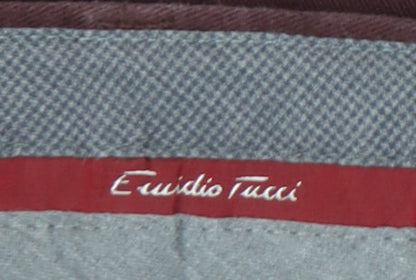 Emidio Tucci Men's Brown Trousers Size 54 Cotton