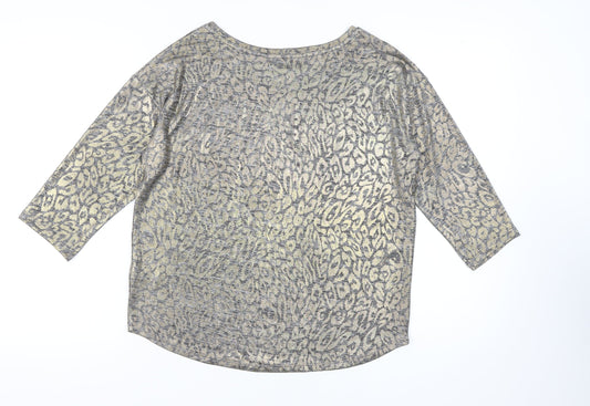 Womens UK Size 12 NEXT Grey Basic Blouse