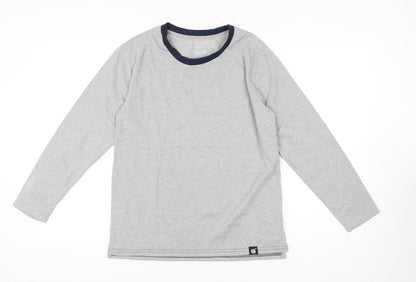 The White Company Men's Grey Long Sleeve Pyjama Top S