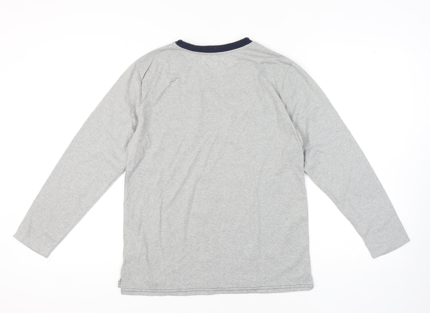 The White Company Men's Grey Long Sleeve Pyjama Top S