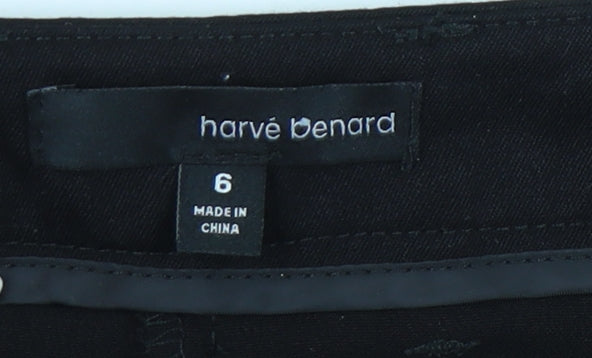 harvé benard Women's Black Straight Trousers Size 6